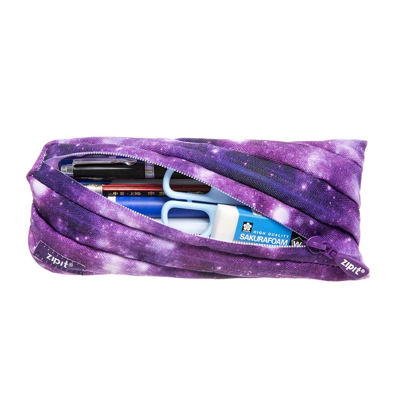 ZIPIT Galaxy Pencil Case for Girls, Cute Pencil Pouch for Teens, Aesthetic Stationery Bag for School, Purple - Image 4